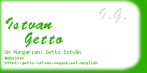 istvan getto business card