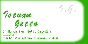 istvan getto business card